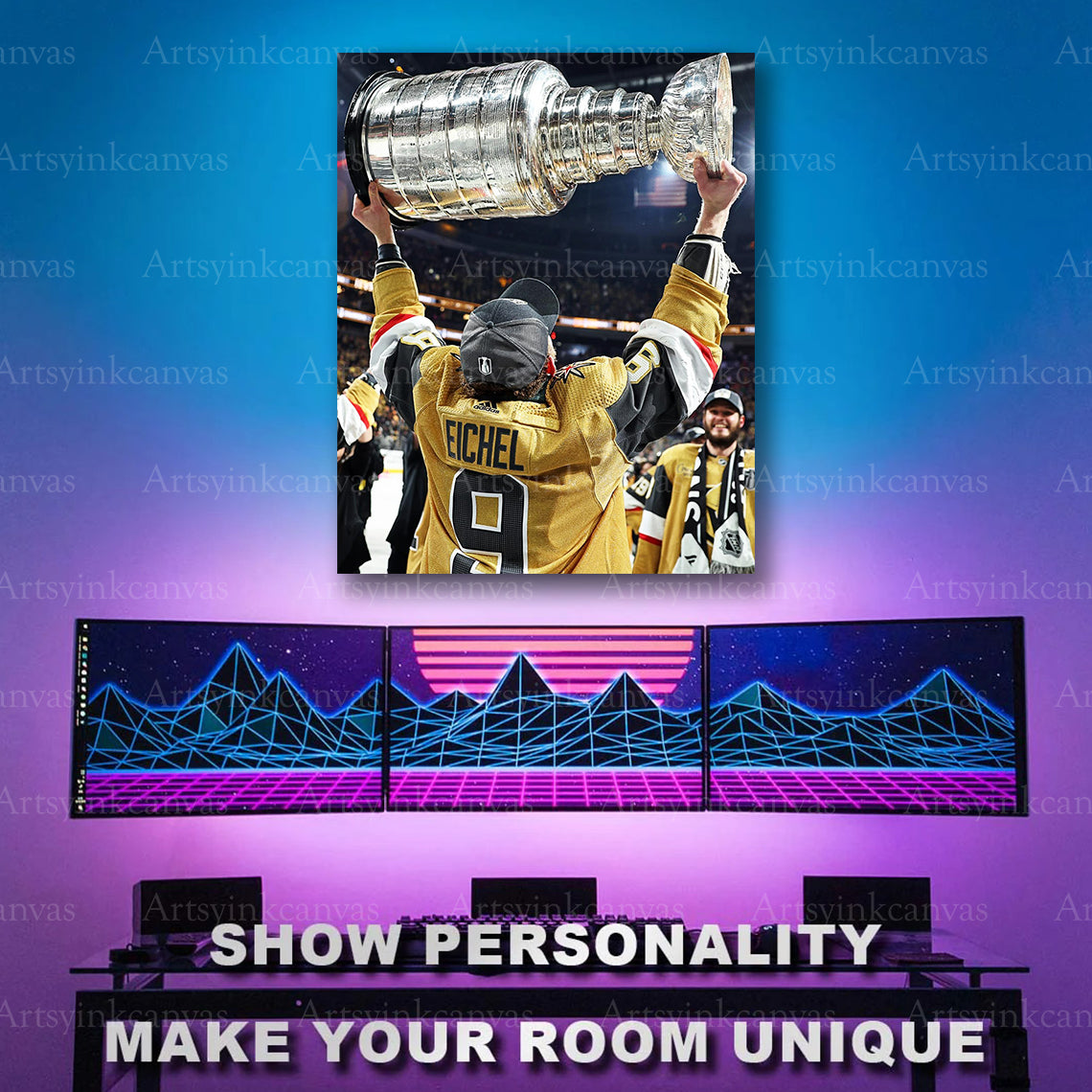 Jack Eichel championship celebration artwork