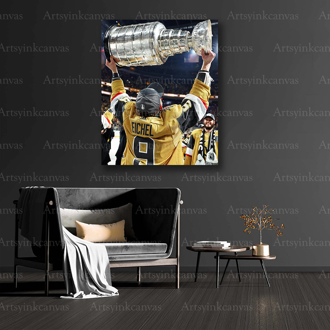 Jack Eichel collector hockey canvas art