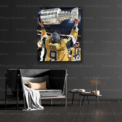 Jack Eichel collector hockey canvas art