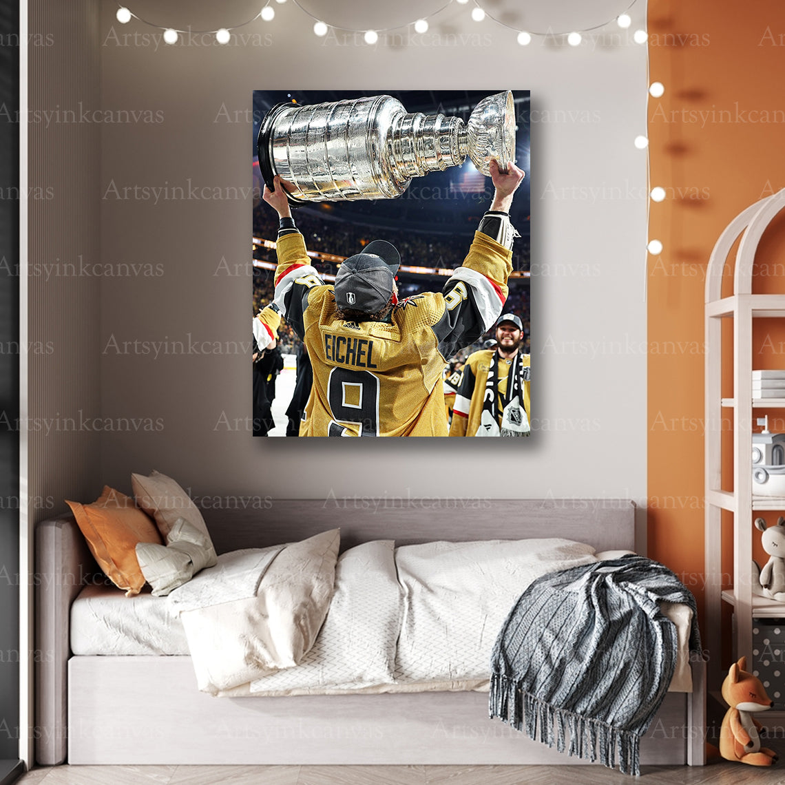 Premium Jack Eichel Stanley Cup canvas print