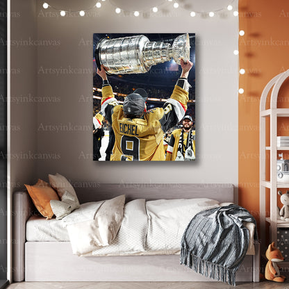 Premium Jack Eichel Stanley Cup canvas print