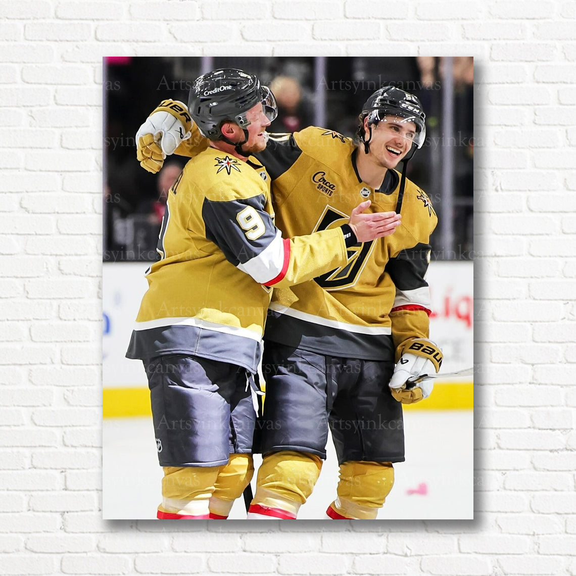 Vegas Golden Knights goal celebration canvas print