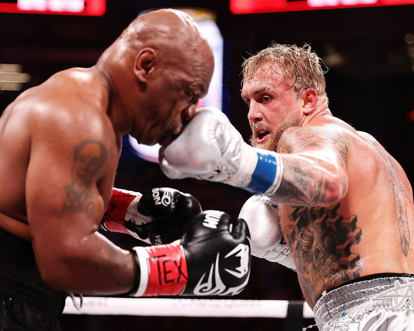 Jake Paul vs Mike Tyson 2024 boxing canvas wall art