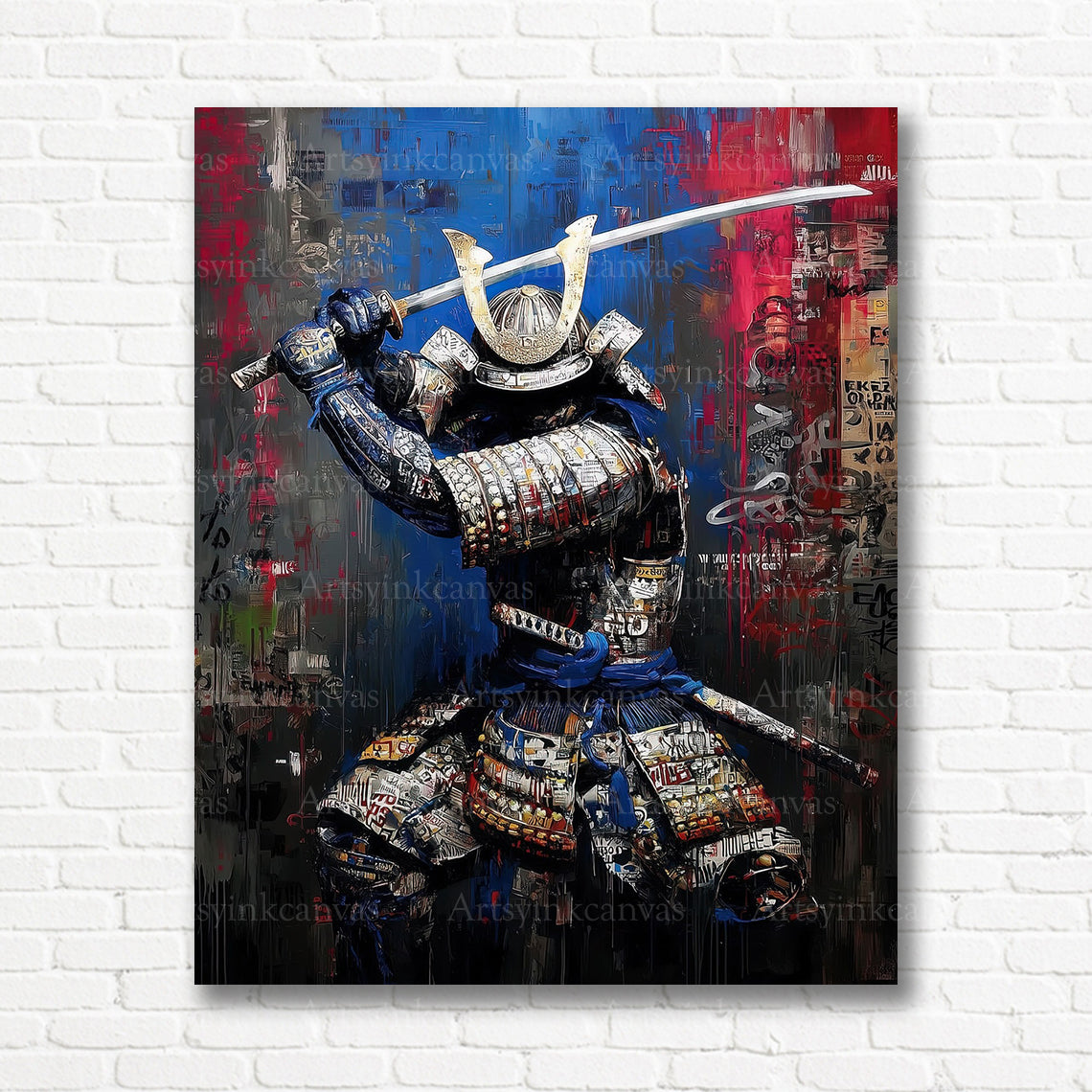 Japanese samurai warrior canvas print