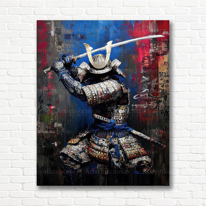 Japanese samurai warrior canvas print