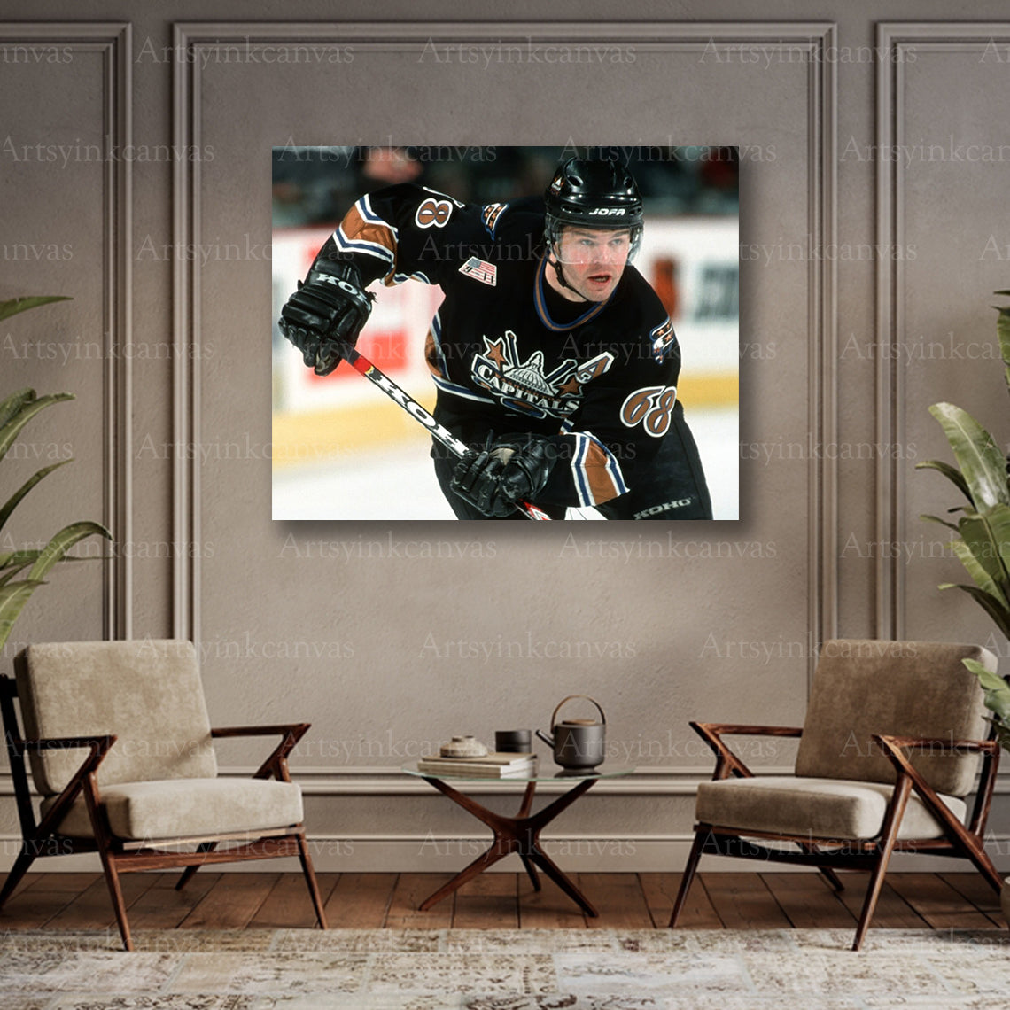 Jaromir Jagr premium hockey canvas art