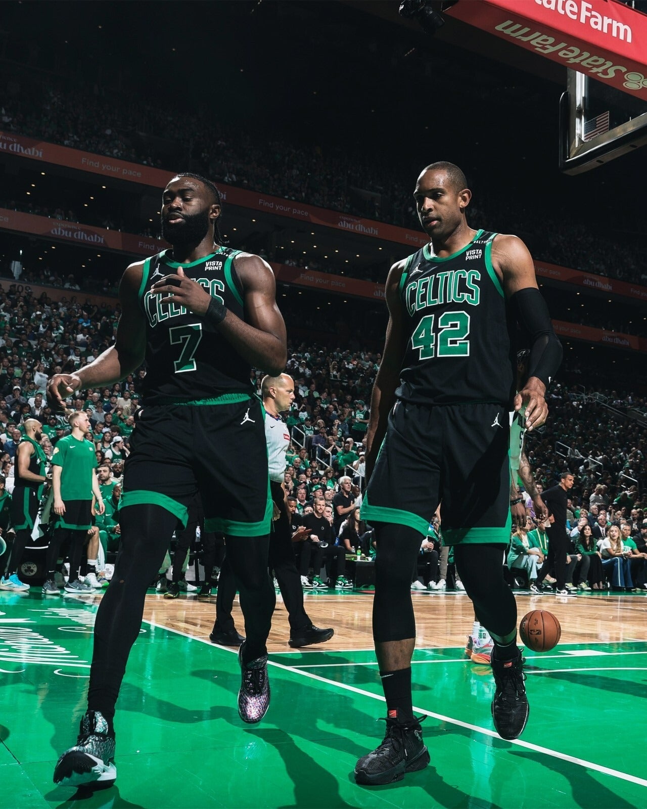 Boston Celtics leadership canvas print featuring Brown and Horford
