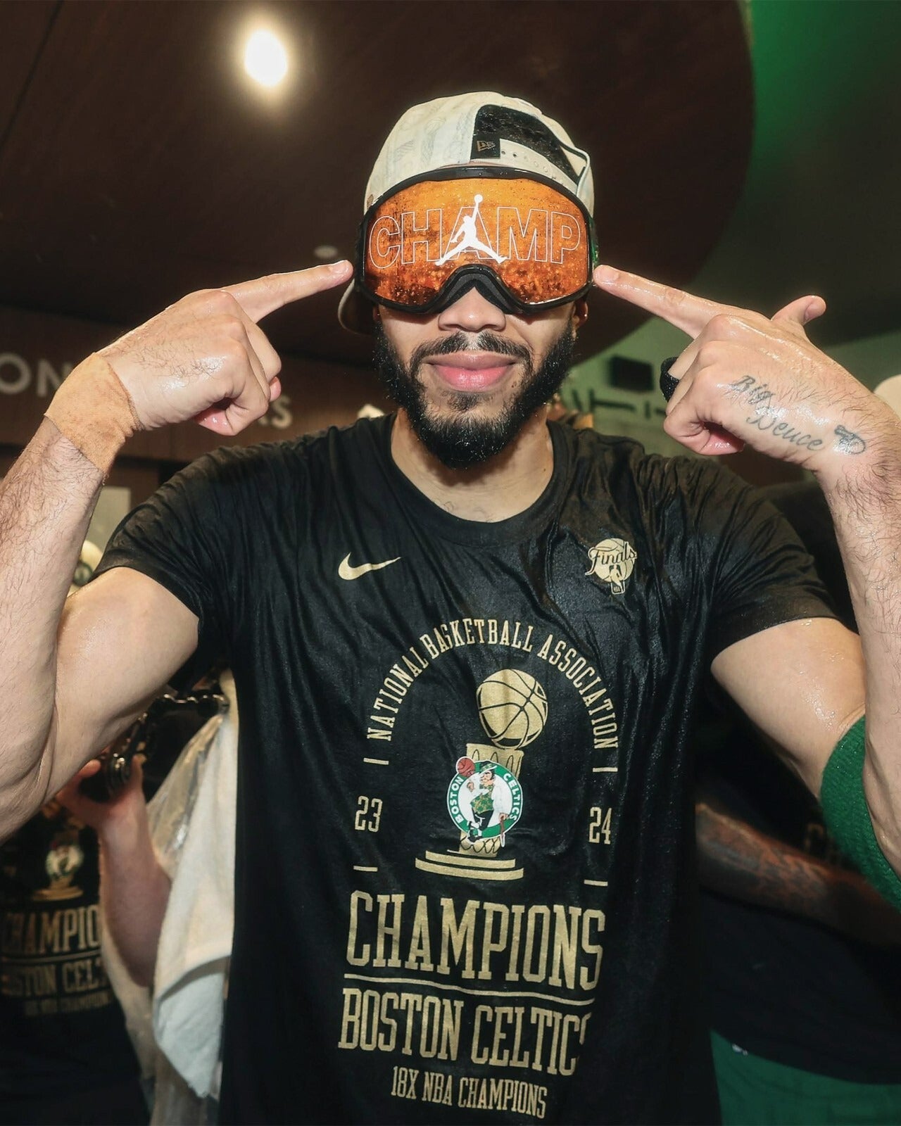 Jayson Tatum Champ Goggles Boston Celtics canvas wall art