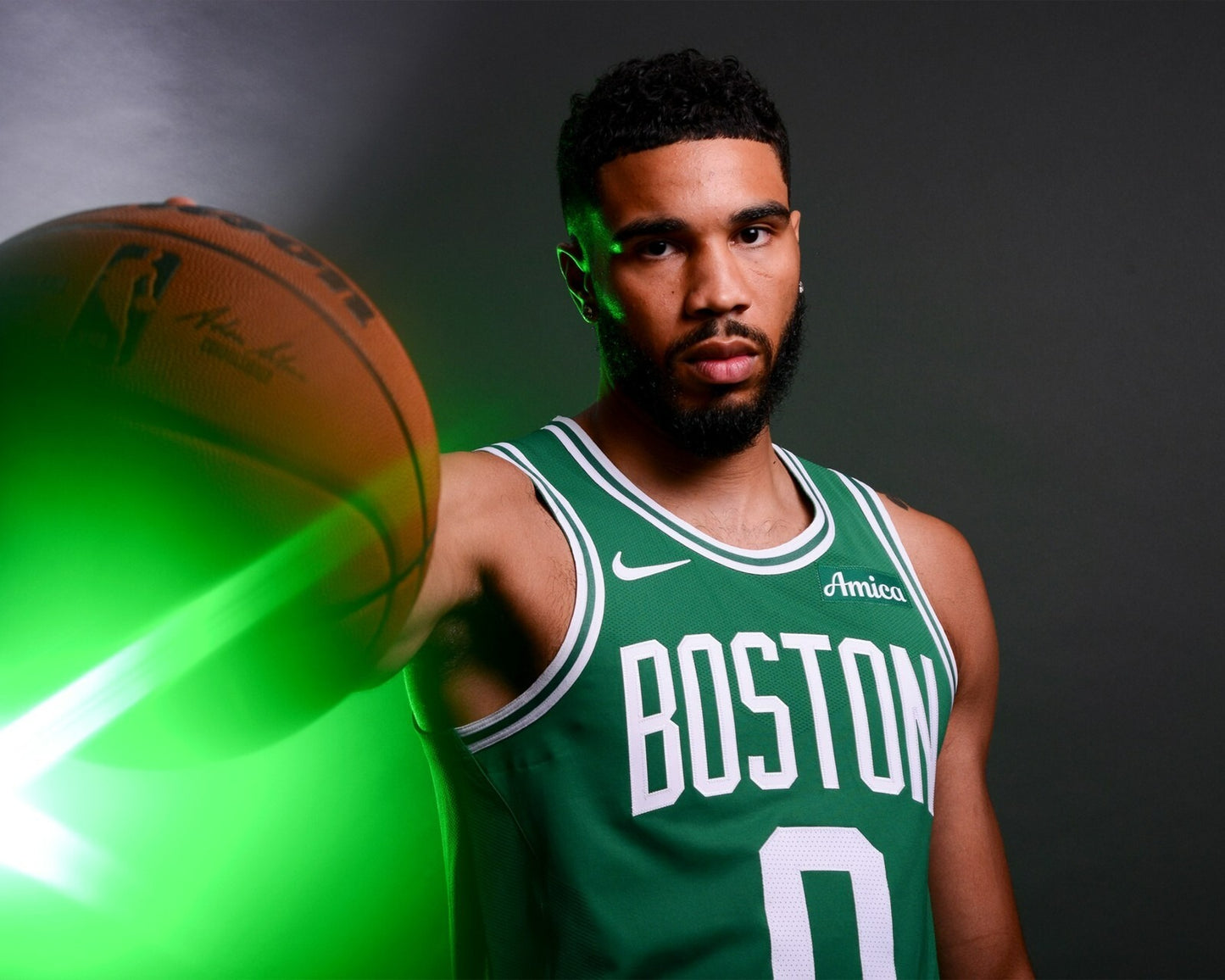 Jayson Tatum media day shoot Boston Celtics canvas wall art