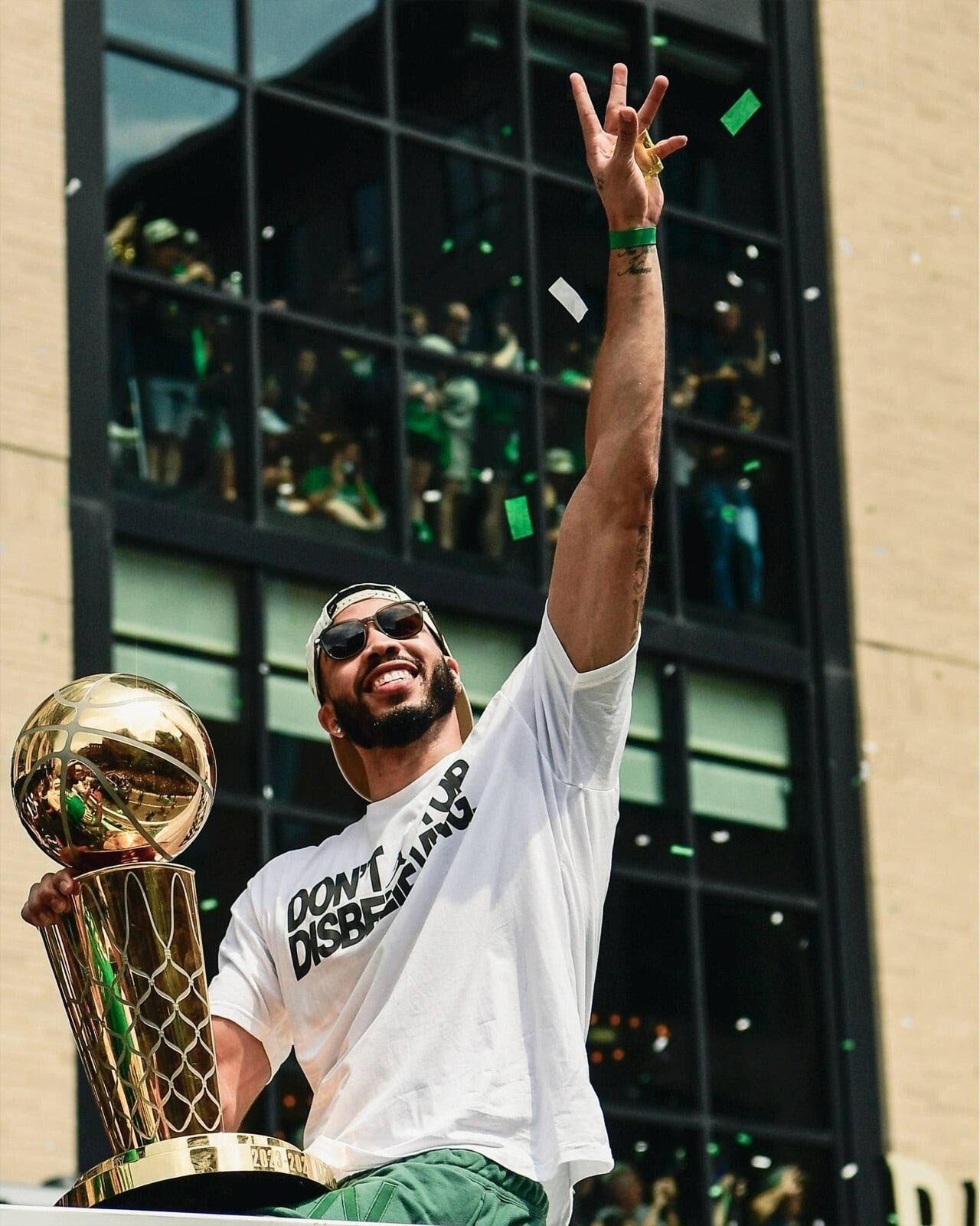 Jayson Tatum trophy parade Boston Celtics canvas wall art