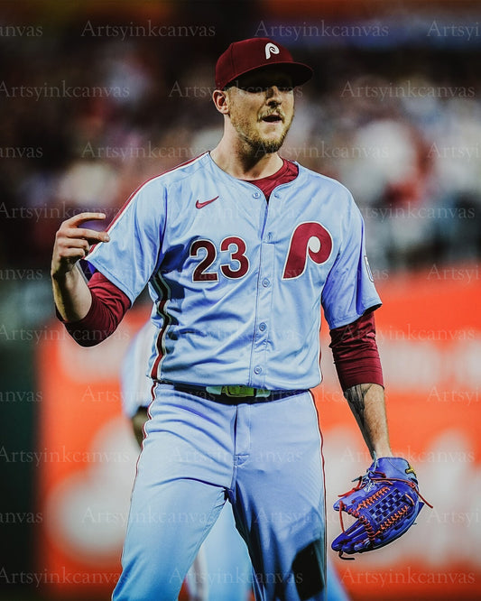 Jeff Hoffman on field action canvas wall art