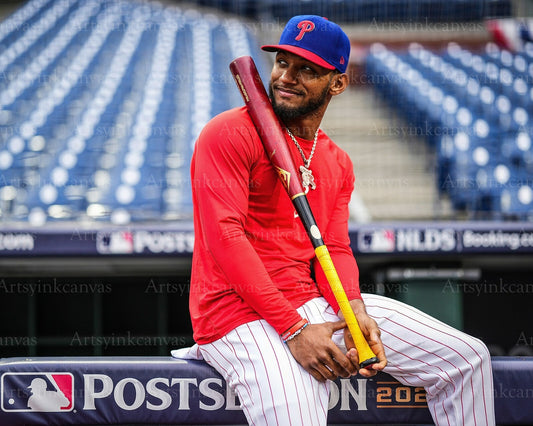 Johan Rojas 2024 postseason pose canvas wall art
