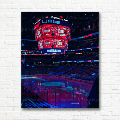 John Carlson 1000 career games Washington Capitals canvas print
