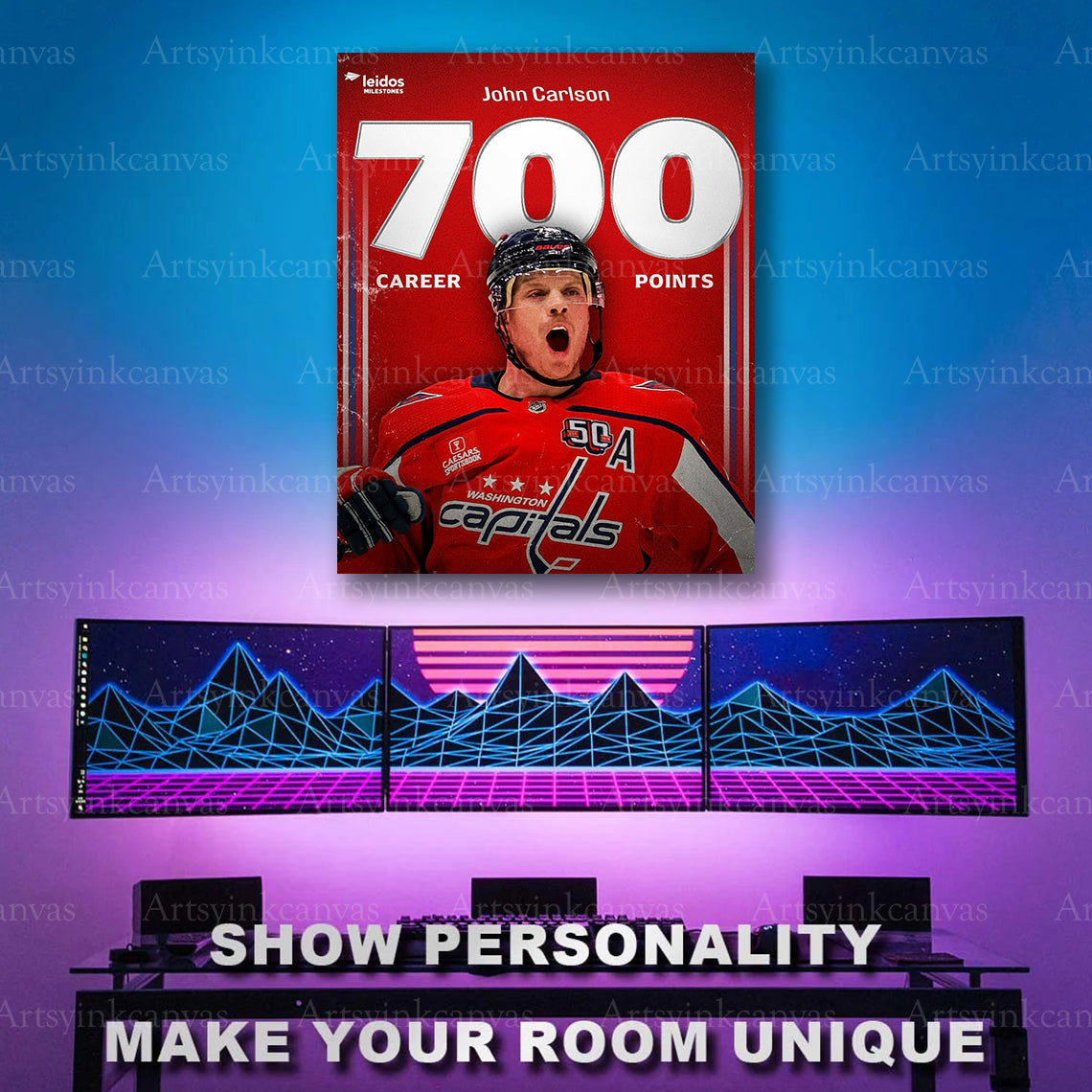 John Carlson career milestone collage artwork