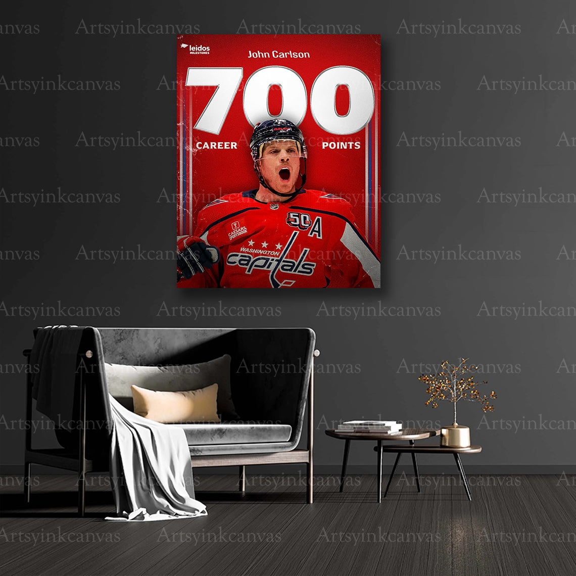 John Carlson collector hockey canvas art