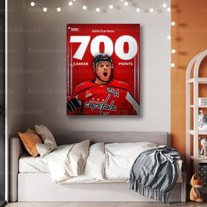 Premium John Carlson 700 games canvas print
