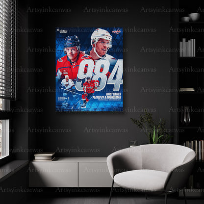 Washington Capitals defenseman milestone wall decor