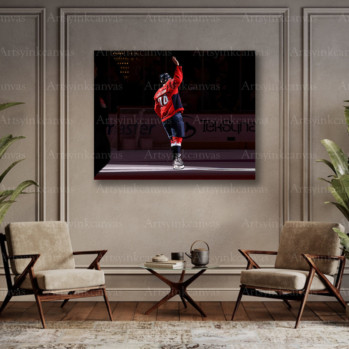 John Carlson collector hockey canvas art