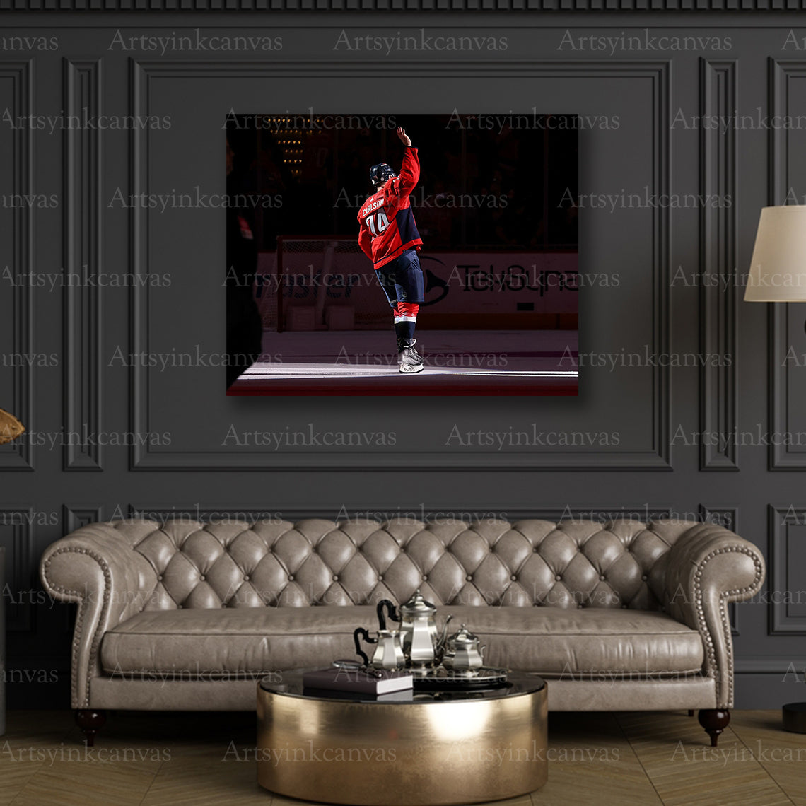 Premium John Carlson crowd salute canvas print