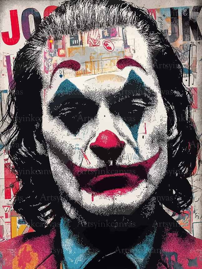 Joker Chaos Street Graffiti canvas wall art