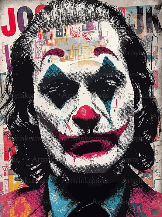 Joker Chaos Street Graffiti canvas wall art