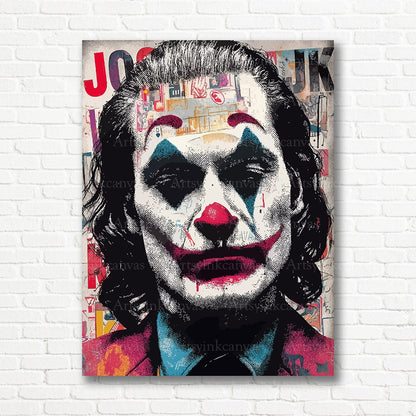 Joker dark graffiti canvas print