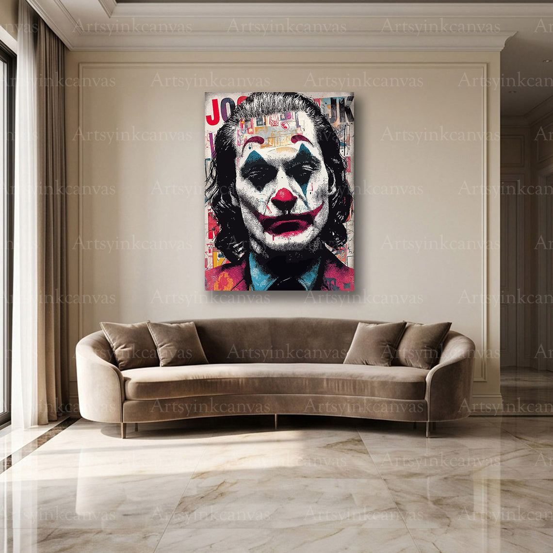 Joker Gotham street art wall decor