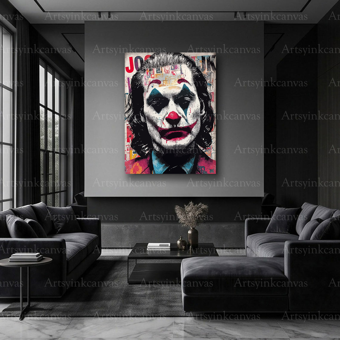 Joker comic villain graffiti artwork