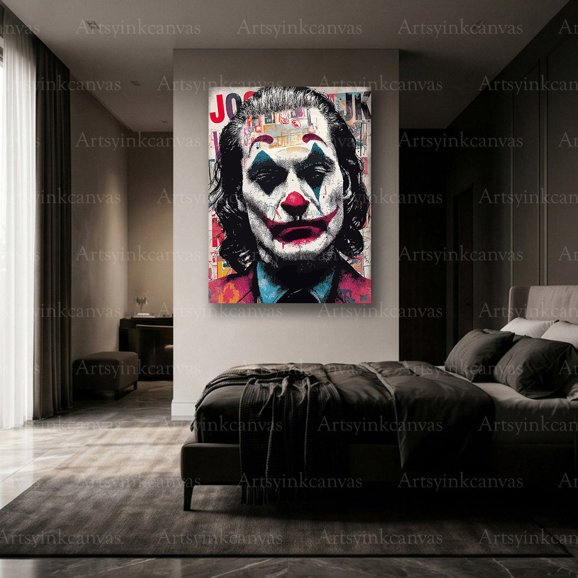 Premium Joker chaos graffiti wall art