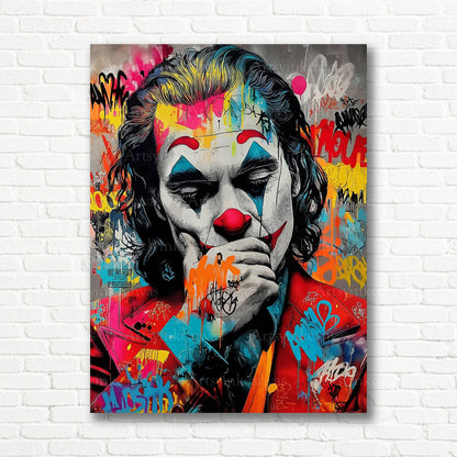 Joker comic villain street art canvas decor