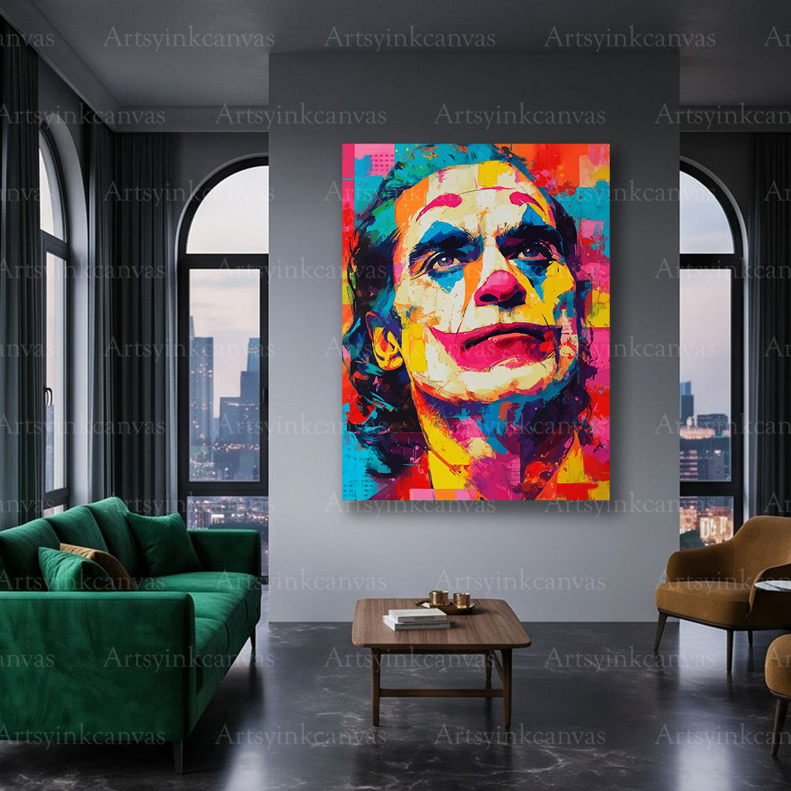 Joker modern urban character canvas art