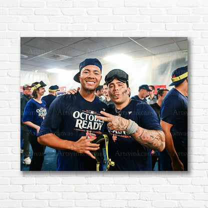 Mets players Jose Quintana Francisco Alvarez canvas print