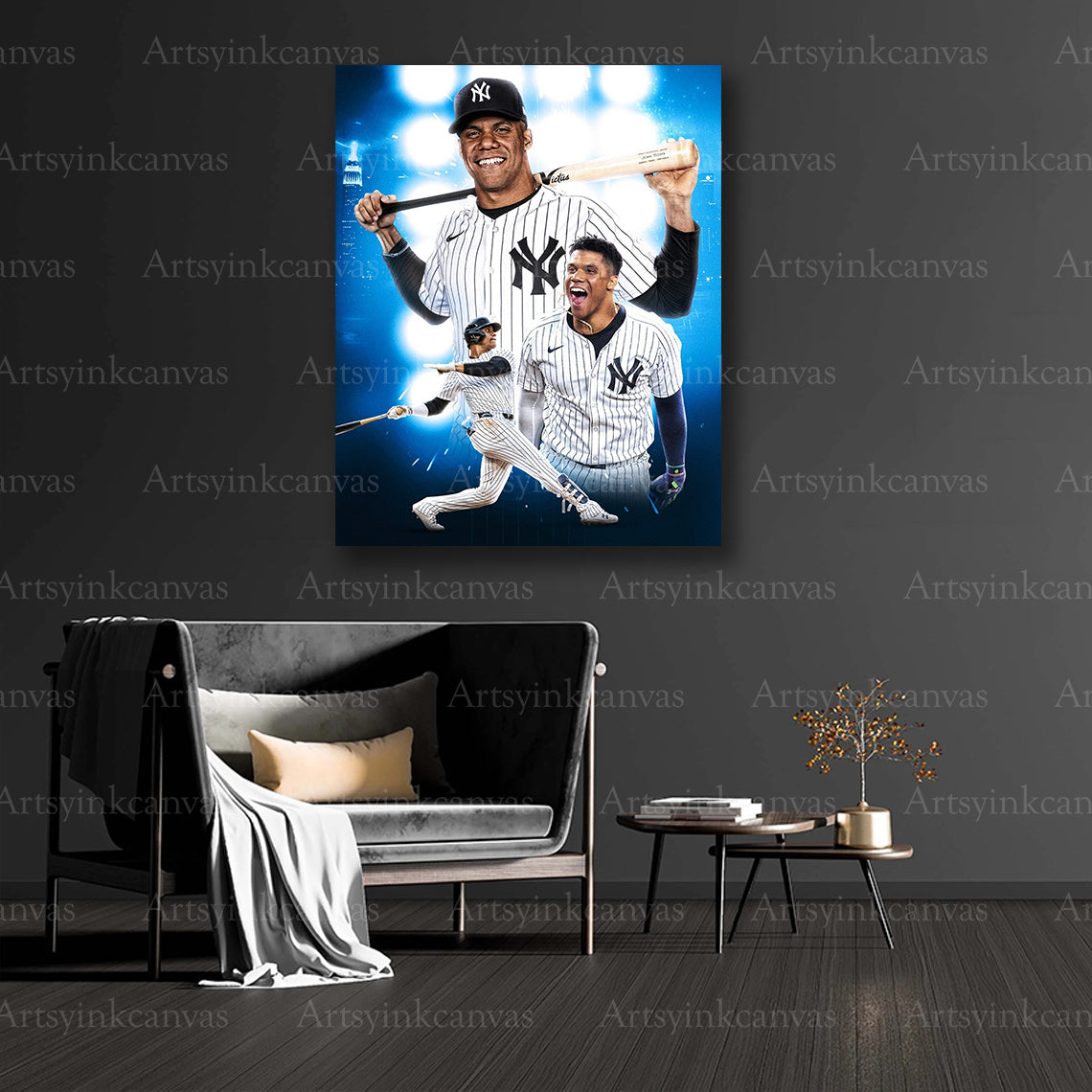 Juan Soto collector baseball collage canvas