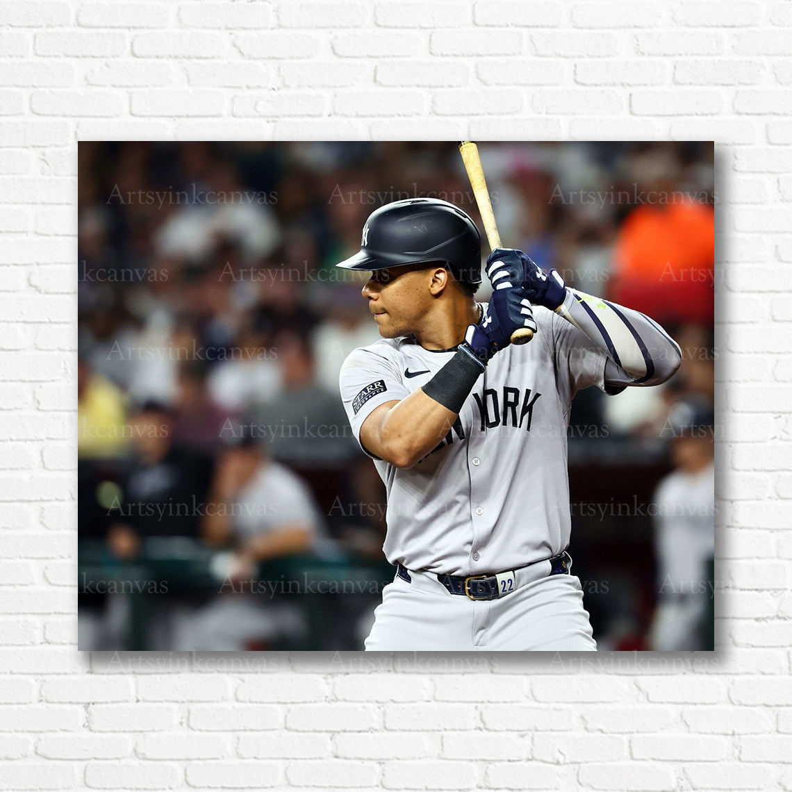 Juan Soto Yankees batting canvas print