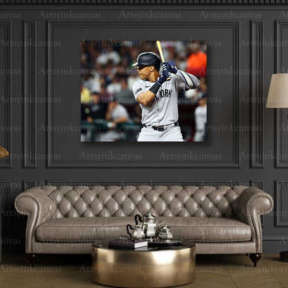 Premium Juan Soto Yankees action canvas art