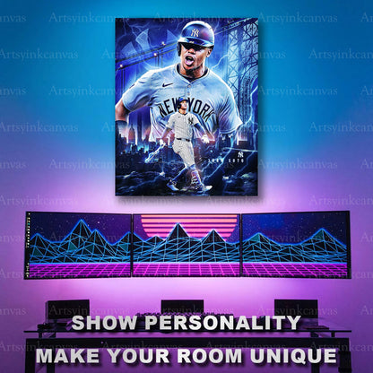Juan Soto home run celebration baseball artwork