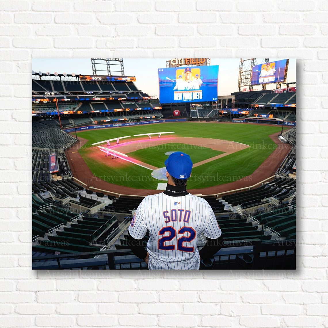 Juan Soto Mets Citi Field baseball canvas print
