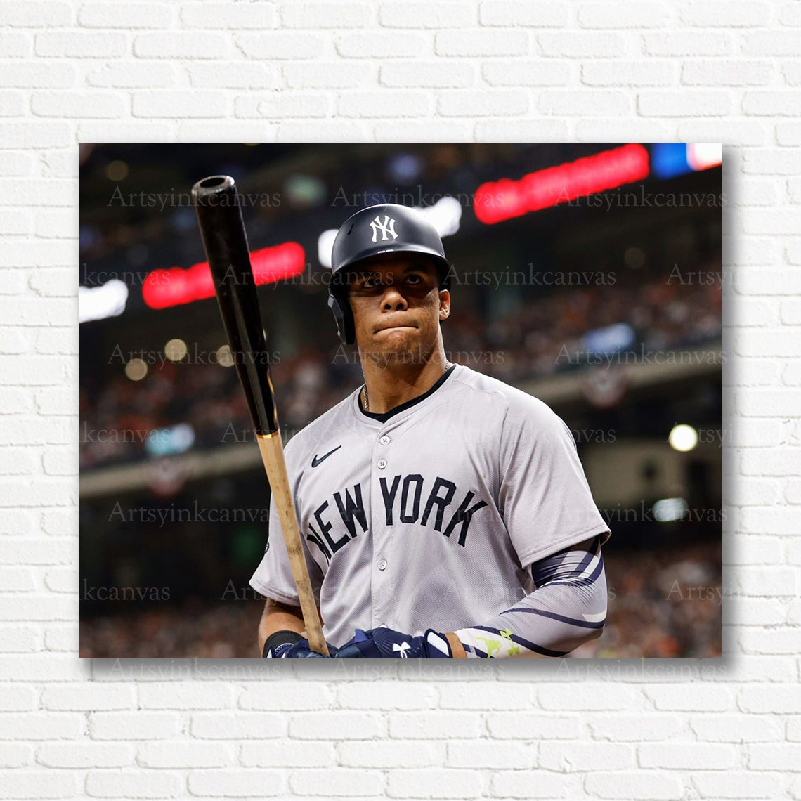 Juan Soto Yankees action canvas print