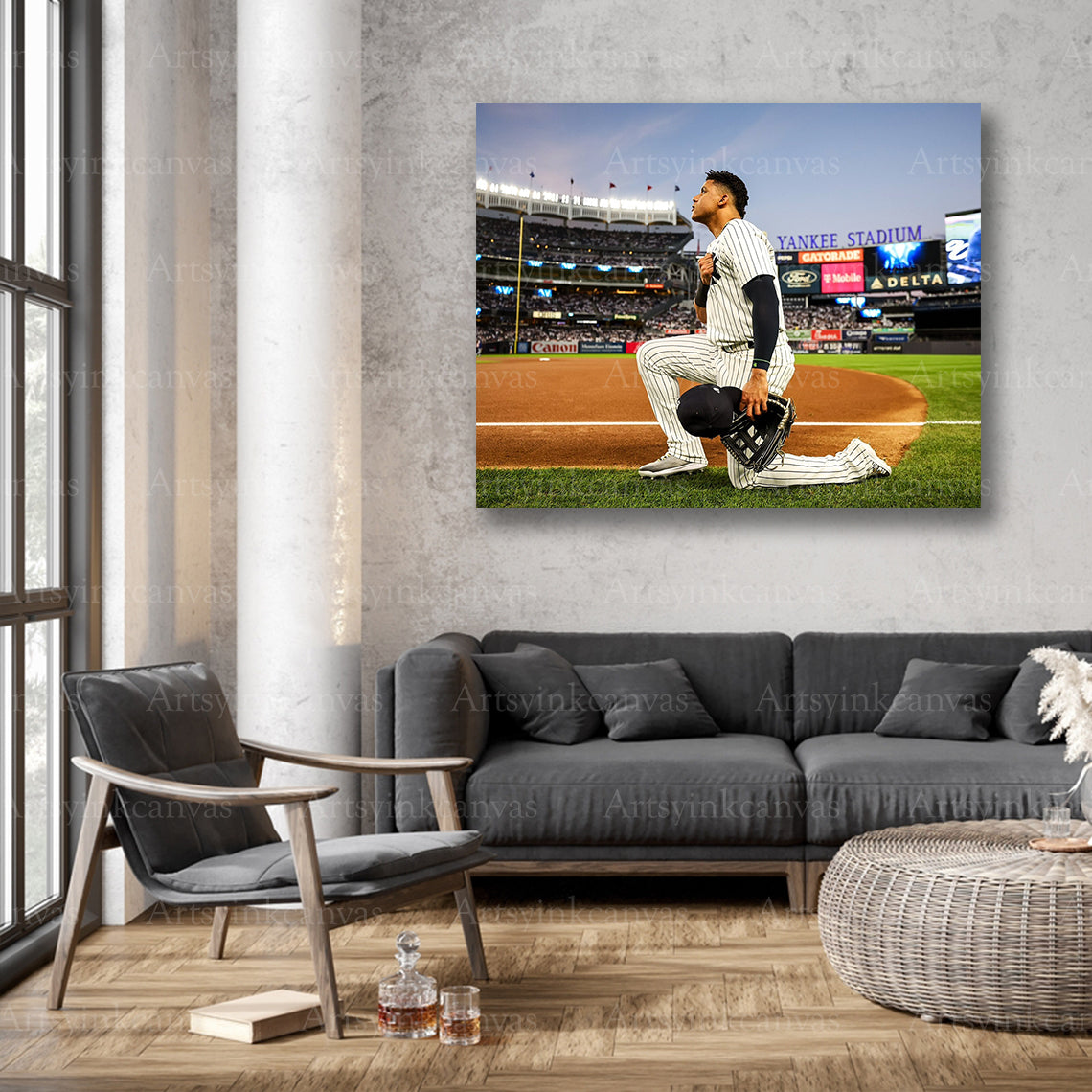 New York Yankees Juan Soto on field wall decor