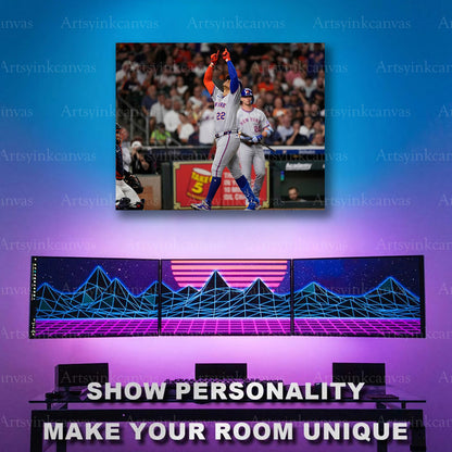 Juan Soto baseball action artwork