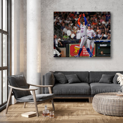 New York Mets player celebration wall decor