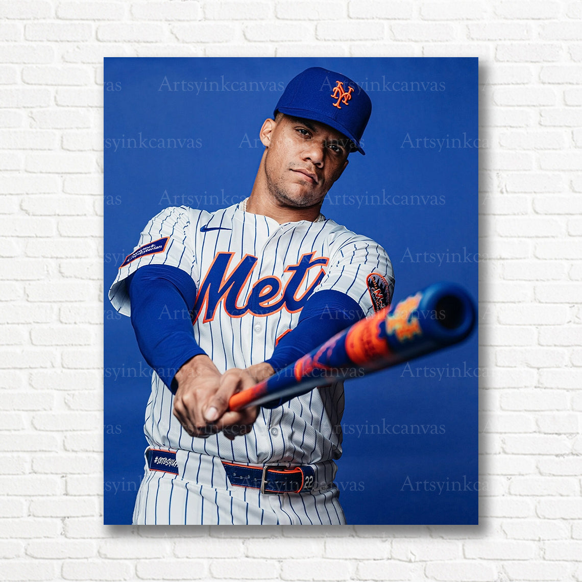 Juan Soto Mets player portrait canvas print