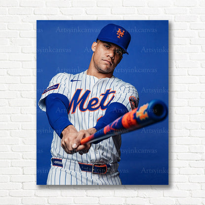 Juan Soto Mets player portrait canvas print