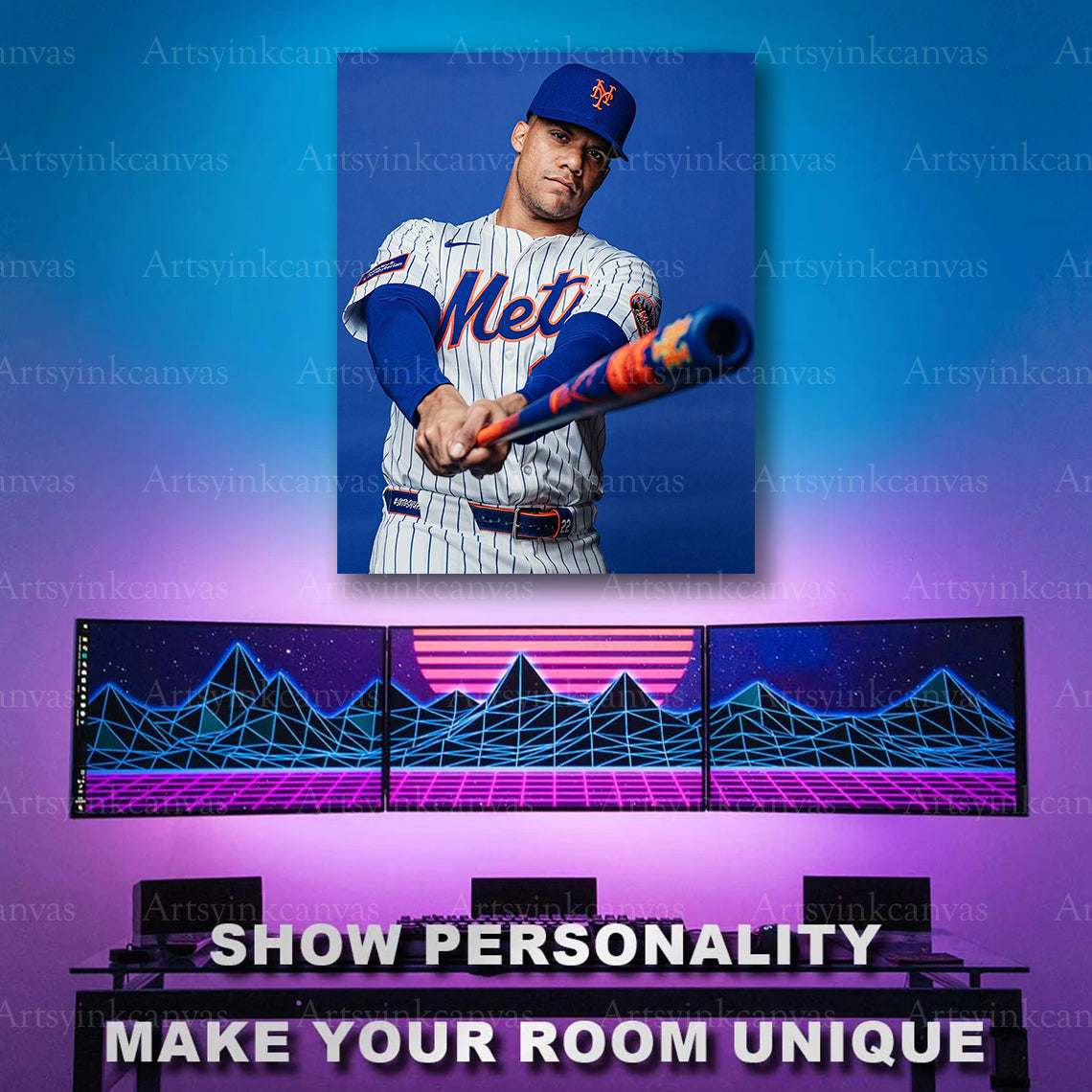Juan Soto baseball studio artwork