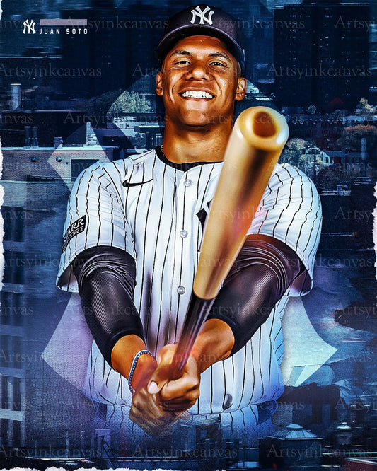 Juan Soto welcome New York Yankees canvas wall art