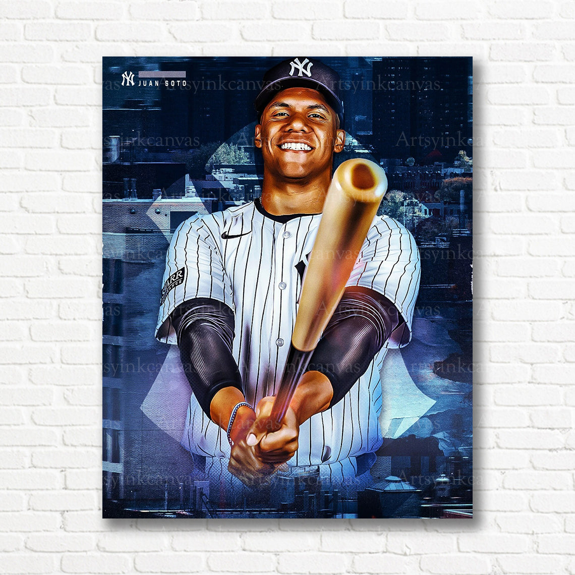 Juan Soto Yankees welcome canvas print