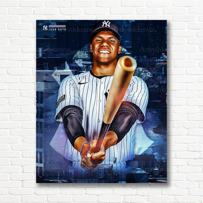 Juan Soto Yankees welcome canvas print