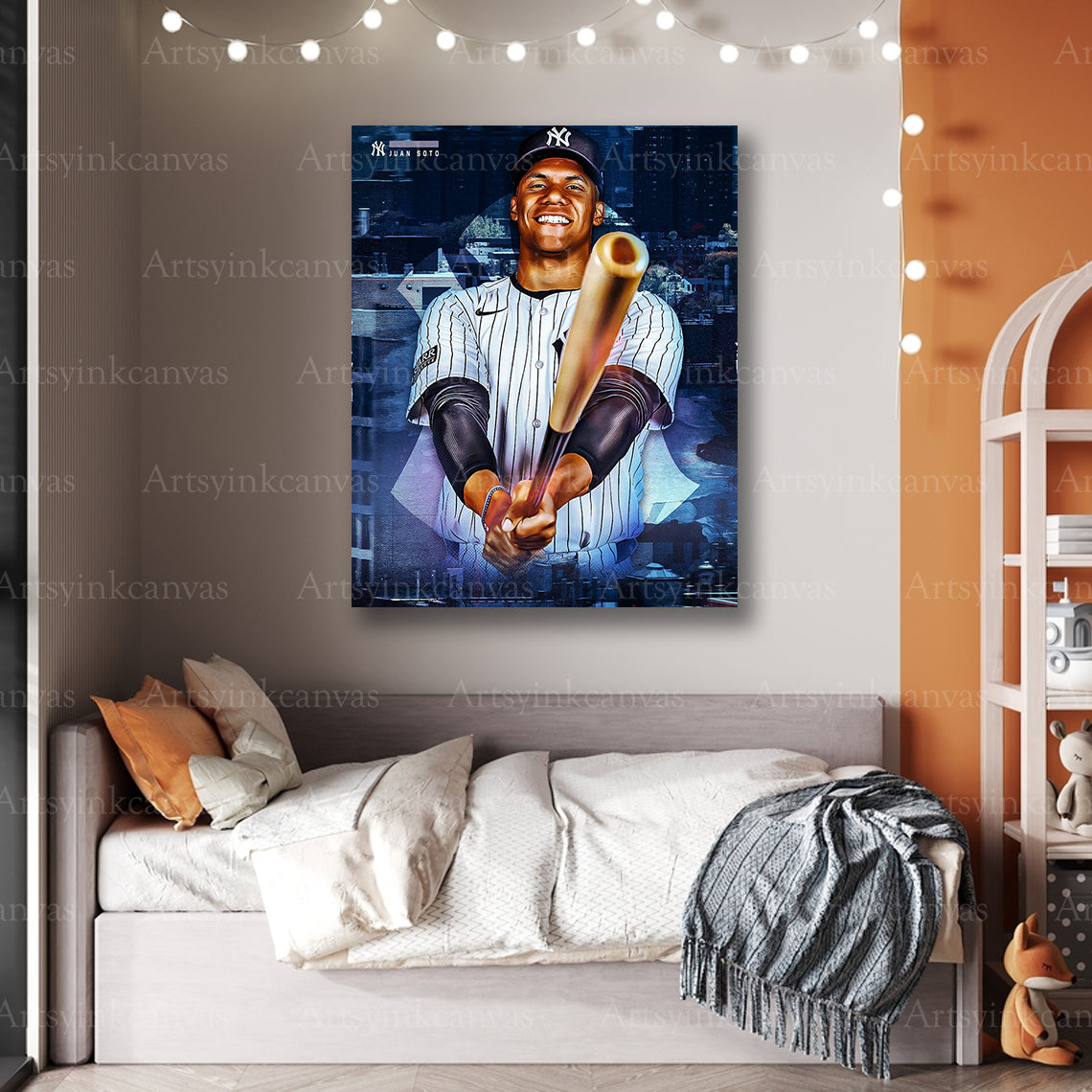 Premium Juan Soto Yankees welcome canvas art