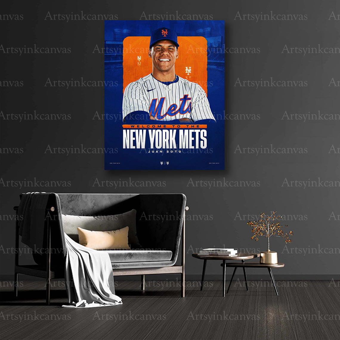 Mets new player welcome collector canvas