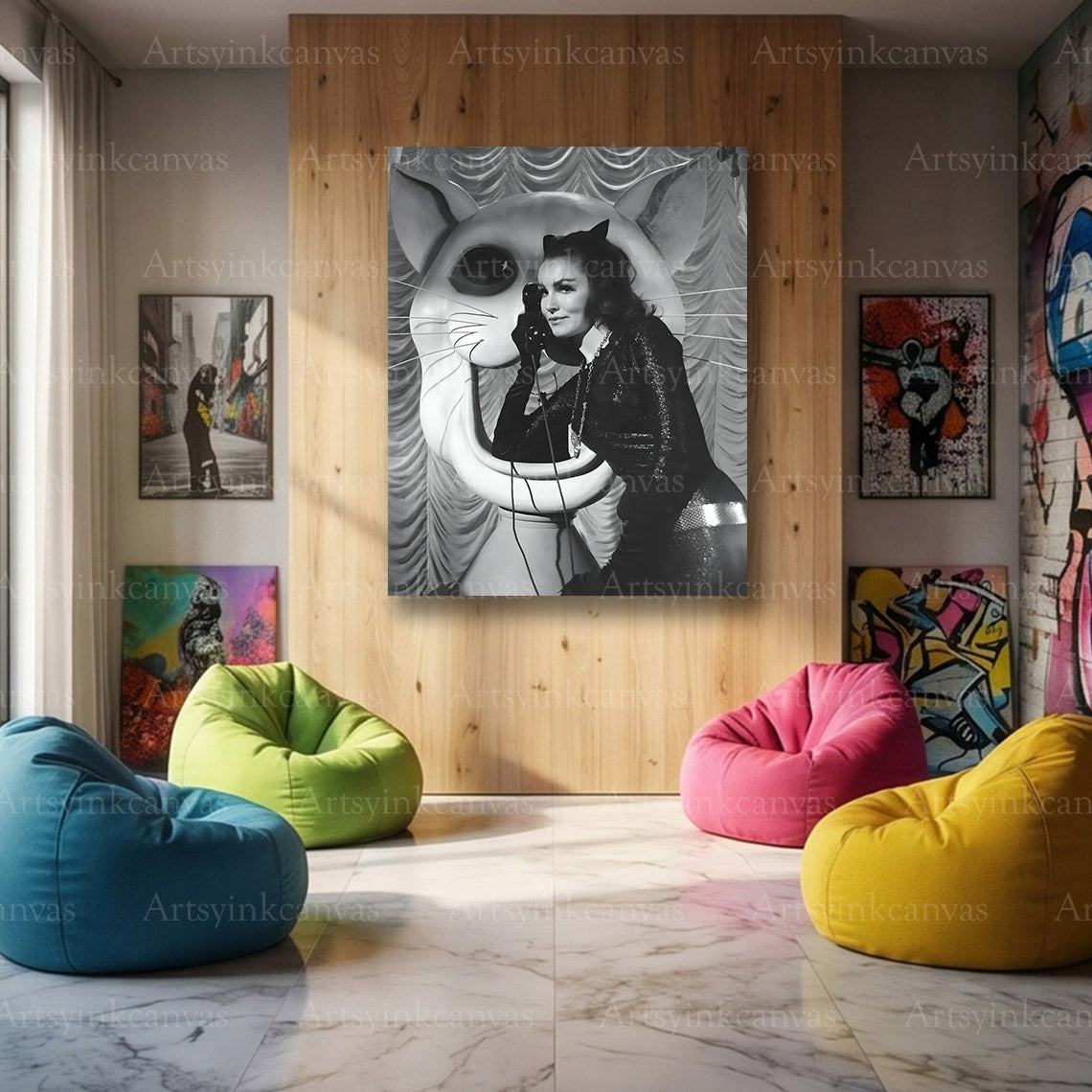 Julie Newmar vintage celebrity artwork